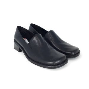 Bandolino Softball Black Leather Square Toe Shoes‎